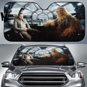 Star Wars The Last Jedi Chewbaccas Car Auto Sun Shade