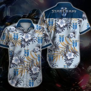 Starcraft Hawaiian Shirt Summer Button Up