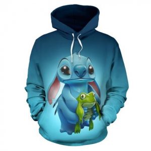 Stitch Art 3D Printed Hoodie/Zipper Hoodie