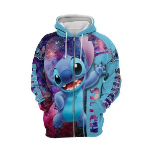 Stitch Art 3D Printed Hoodie/Zipper Hoodie