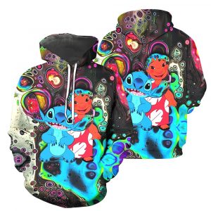 Stitch Art 3D Printed Hoodie/Zipper Hoodie