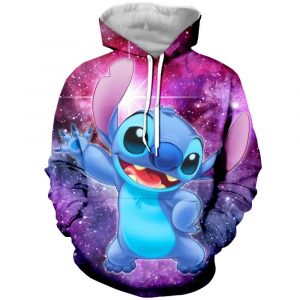 Stitch Art 3D Printed Hoodie/Zipper Hoodie