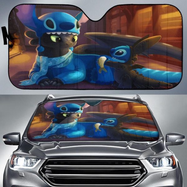 Stitch Toothless Car Auto Sun Shade