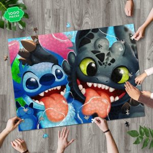 Stitch & Toothless Jigsaw Puzzle Set