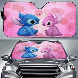 Stitch Valentine Car Auto Sun Shade