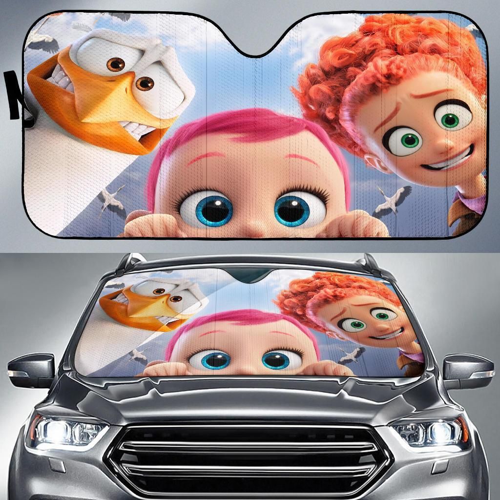 Storks Car Auto Sun Shade Storks Car Auto Sun Shade