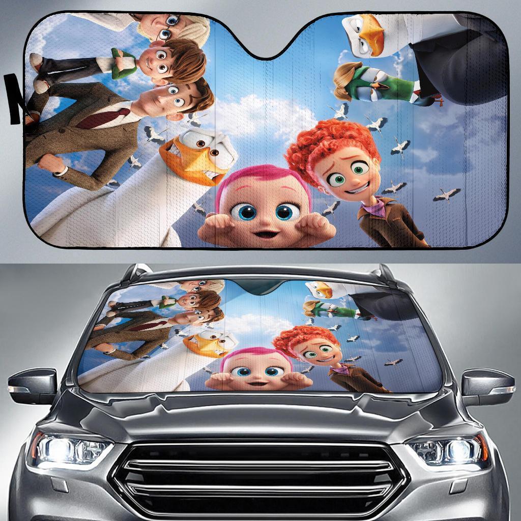 Storks Cutes Car Auto Sun Shade Storks Cutes Car Auto Sun Shade
