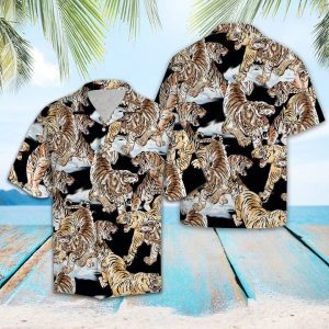 Strong Tigers Hawaiian Shirt Summer Button Up