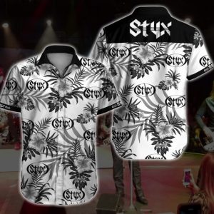 Styx Hawaiian Shirt Summer Button Up