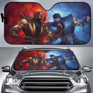 Sub Zero Vs Scropions Car Auto Sun Shade