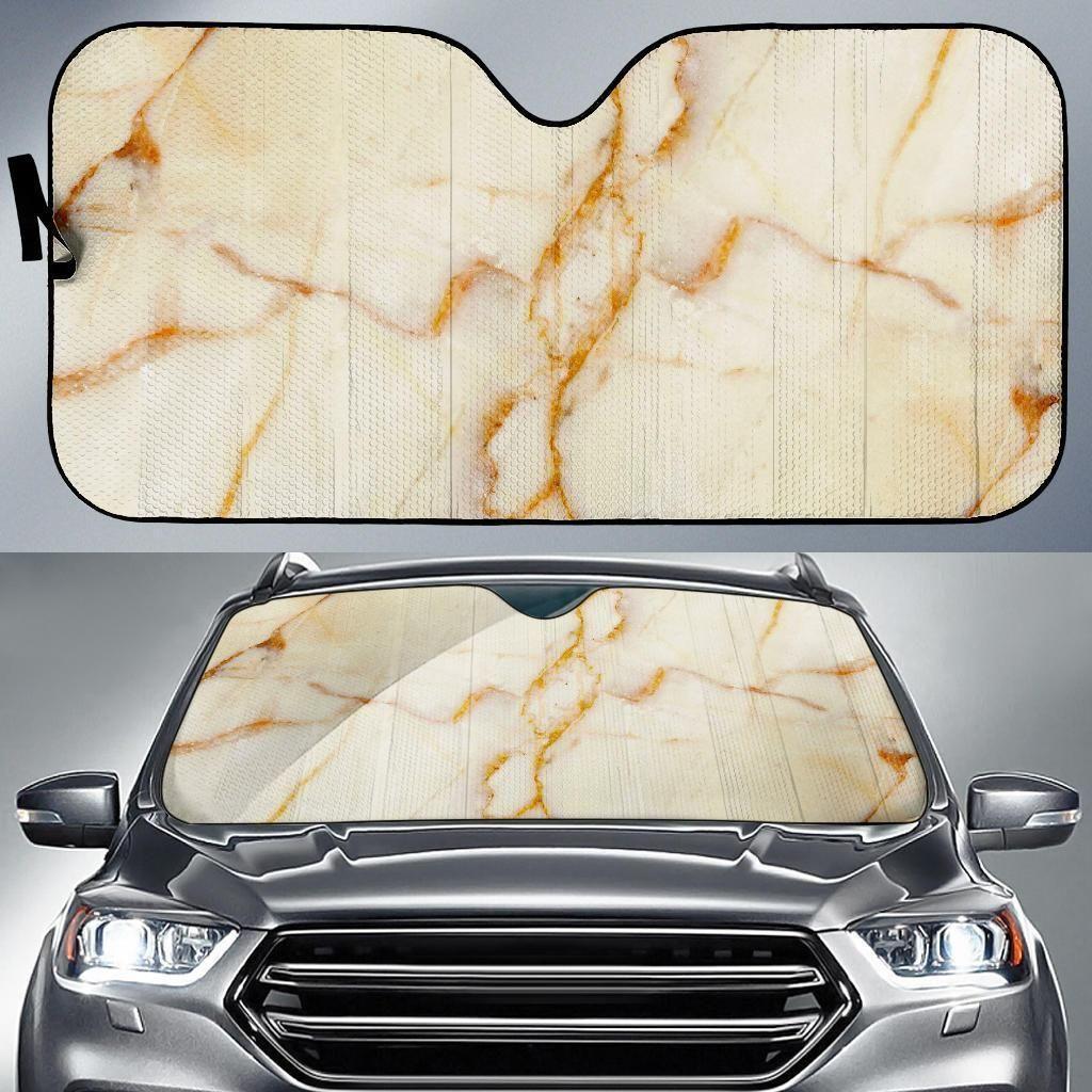 Sugar Brown Marble Car Auto Sun Shade Sugar Brown Marble Car Auto Sun Shade