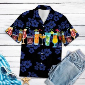 Summer Cocktails Hawaiian Shirt Summer Button Up