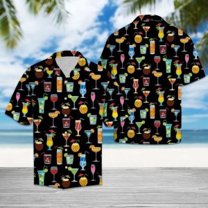 Summer Cocktails Hawaiian Shirt Summer Button Up
