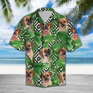Summer Exotic Jungle Tropical Puggle Hawaiian Shirt Summer Button Up
