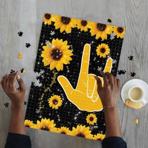 Sunflowers You Are My Sunshine Jigsaw Puzzle Set