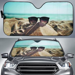 Sunglasses On Beach Sand Car Auto Sun Shade