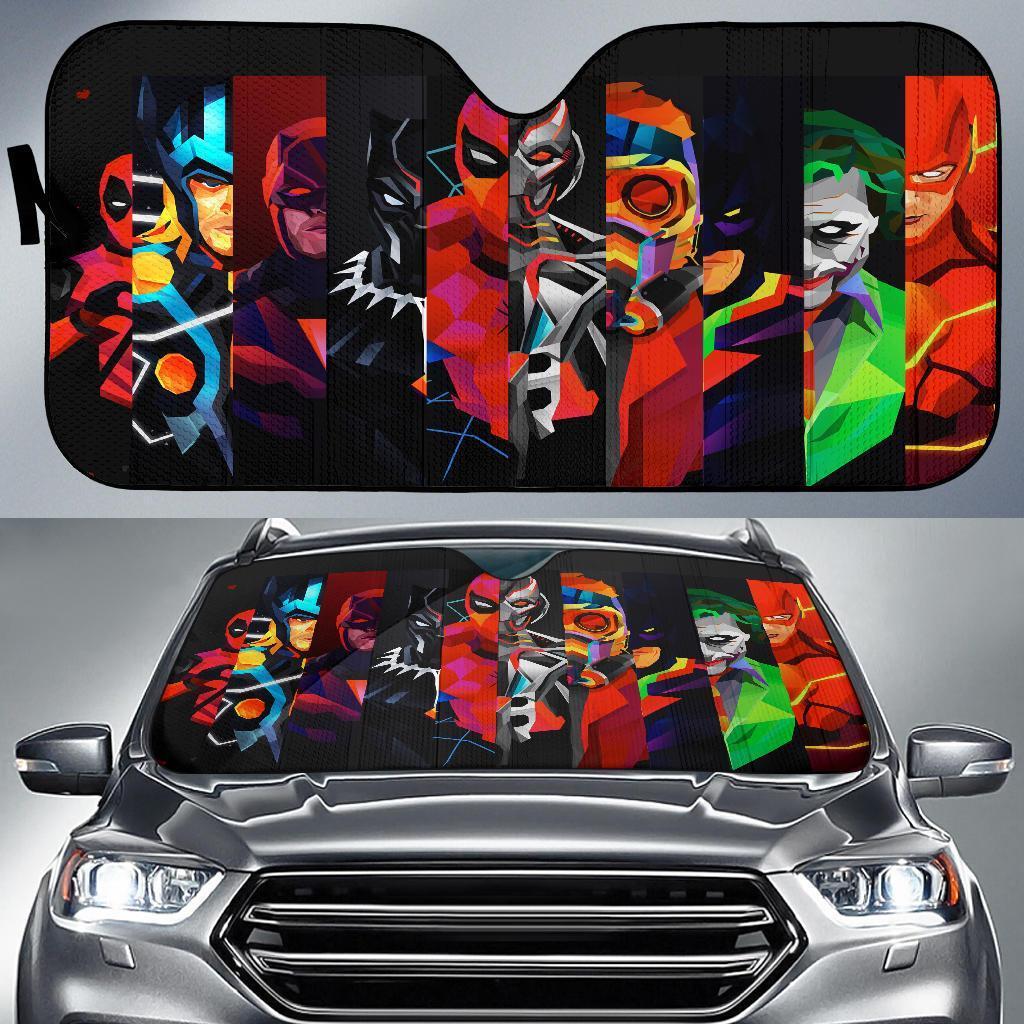 Super Heroes Car Auto Sun Shade Super Heroes Car Auto Sun Shade