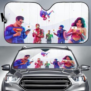 Super Heroes Chattings Car Auto Sun Shade