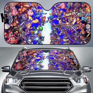 Super Smash Bros 8 Bit Car Auto Sun Shade
