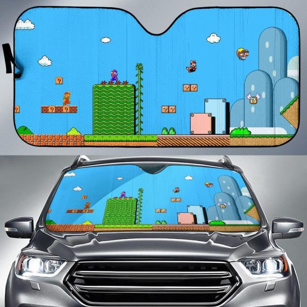 Supermario 8 Bit Memorial Car Auto Sun Shade