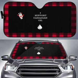 Support Canadian Oil Car Auto Sun Shade