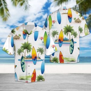 Surf Lover Hawaiian Shirt Summer Button Up
