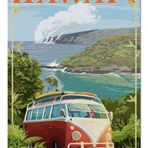 Surfs Up Camper Van Jigsaw Puzzle Set