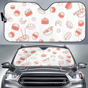 Sushi Pattern Car Auto Sun Shade