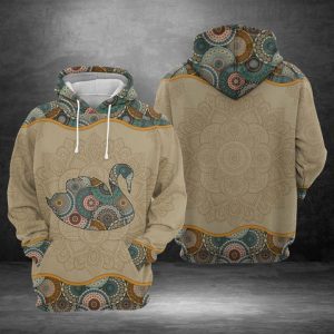 Swan Mandala 3D Printed Hoodie/Zipper Hoodie