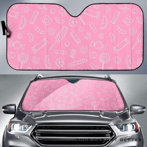 Sweet Candy Pink Car Auto Sun Shade