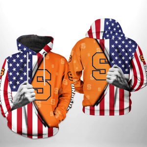Syracuse Orange NCAA US Flag 3D Printed Hoodie/Zipper Hoodie