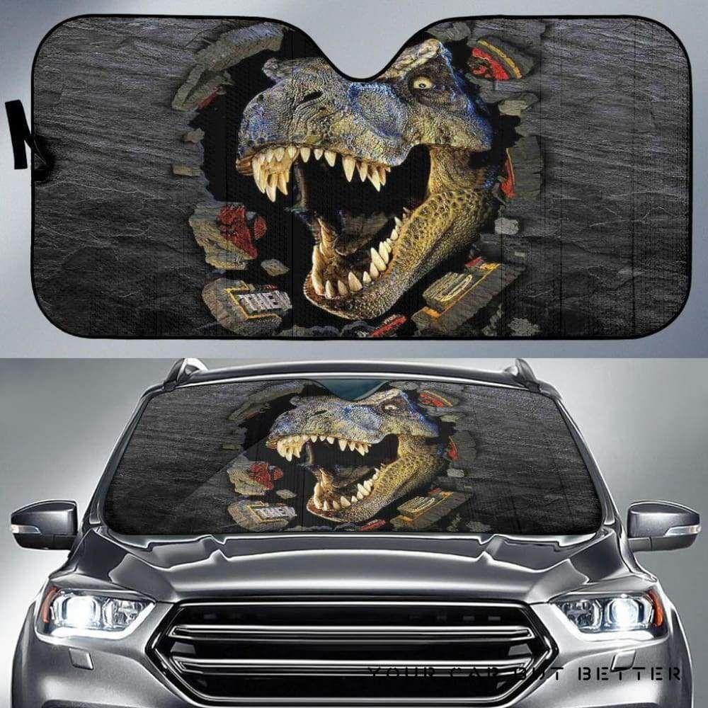 T Rex 3D Car Auto Sun Shade T Rex 3D Car Auto Sun Shade