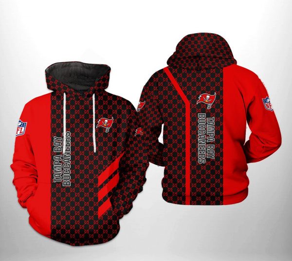 Tampa Bay Buccaneers NFL Team Pattern Mix 3D Printed Hoodie/Zipper Hoodie