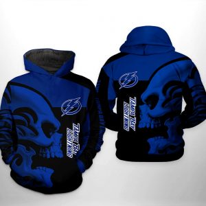 Tampa Bay Lightning NHL Skull 3D Printed Hoodie/Zipper Hoodie