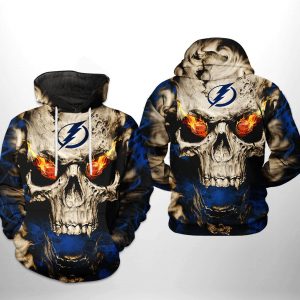 Tampa Bay Lightning NHL Skull 3D Printed Hoodie/Zipper Hoodie