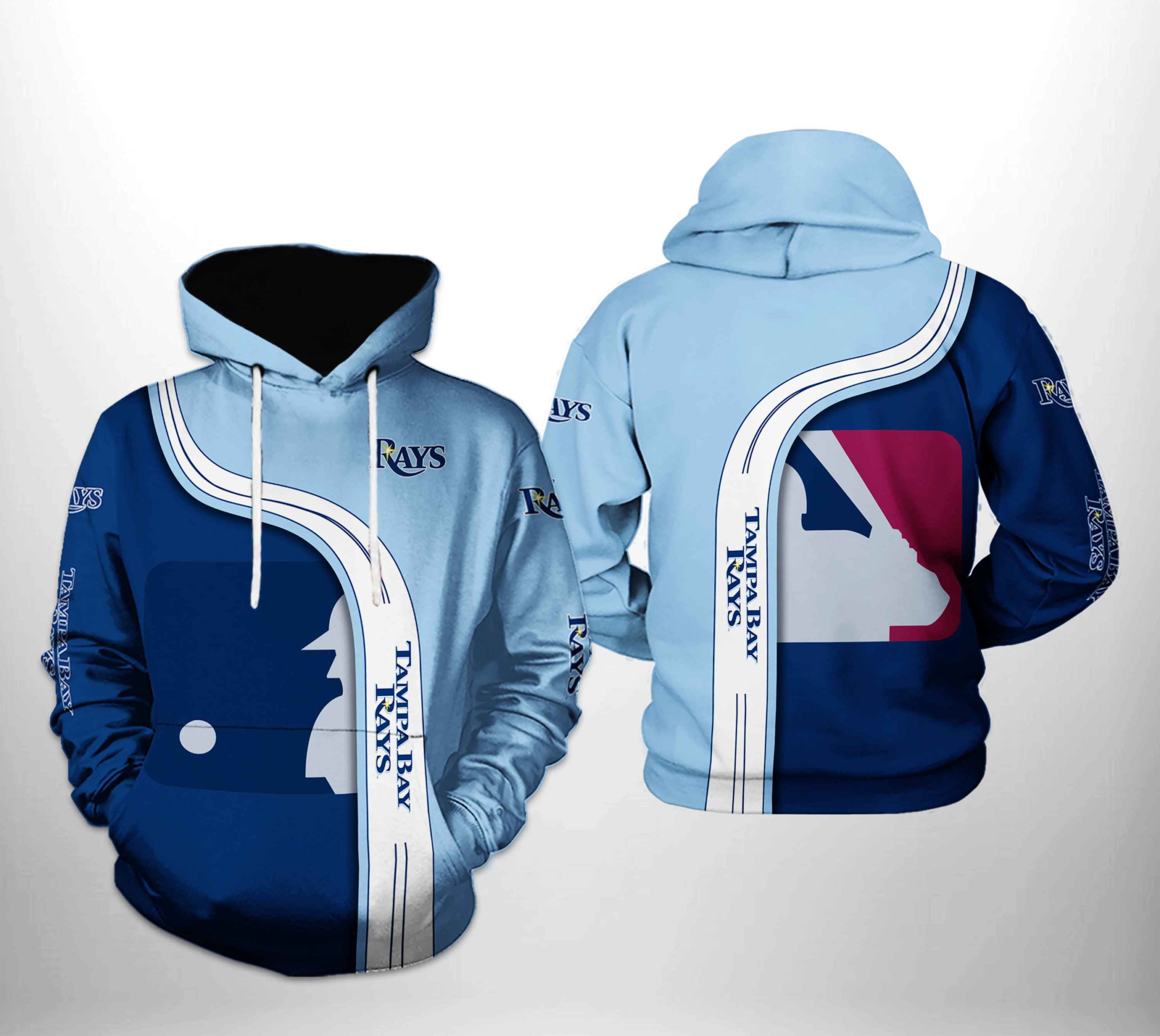 Tampa Bay Rays MLB Team 3D Printed Hoodie/Zipper Hoodie Tampa Bay Rays MLB Team 3D Printed Hoodie/Zipper Hoodie
