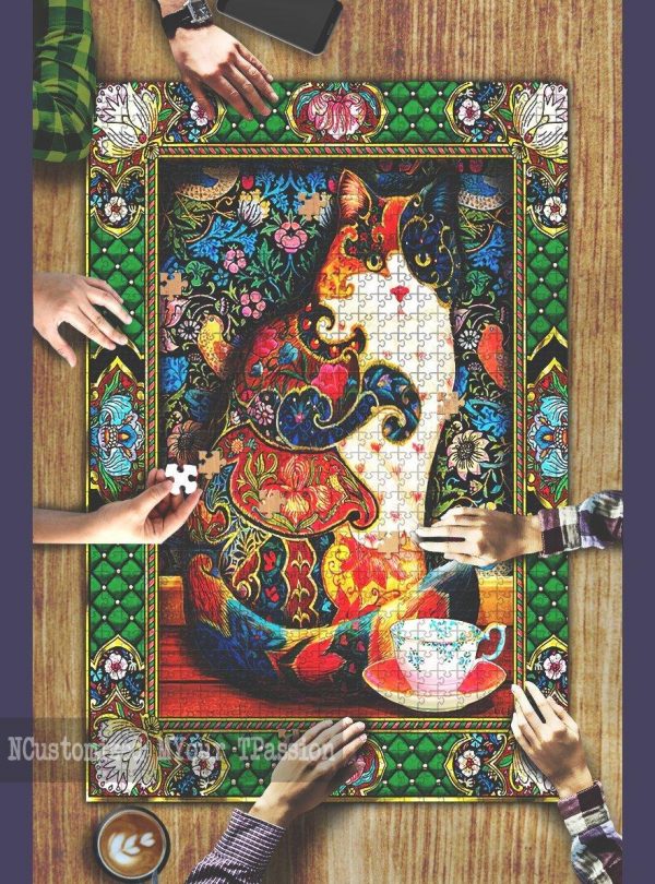 Tapestry Cat Jigsaw Puzzle Set