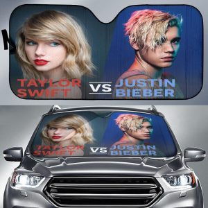 Taylor Swift Vs Justin Bieber Car Auto Sun Shade