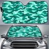 Teal Camouflage Car Auto Sun Shade