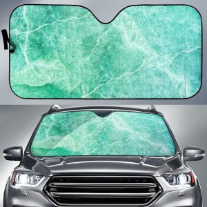 Teal Marble Car Auto Sun Shade