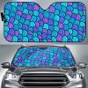 Teal Pink Mermaid Scales Car Auto Sun Shade
