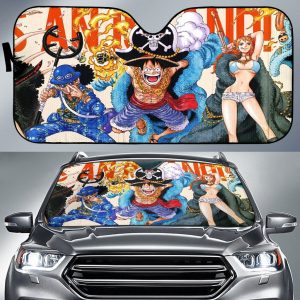 Team One Pieces Anime Car Auto Sun Shade