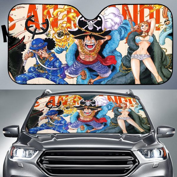 Team One Pieces Anime Car Auto Sun Shade