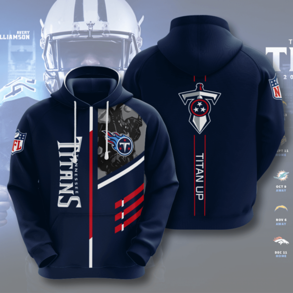 Tennessee Titans American Football 3D Printed Hoodie/Zipper Hoodie