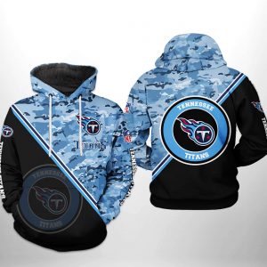 Tennessee Titans NFL Camo Team 3D Printed Hoodie/Zipper Hoodie