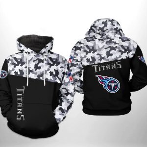 Tennessee Titans NFL Camo Veteran Team 3D Printed Hoodie/Zipper Hoodie