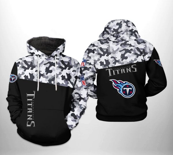 Tennessee Titans NFL Camo Veteran Team 3D Printed Hoodie/Zipper Hoodie