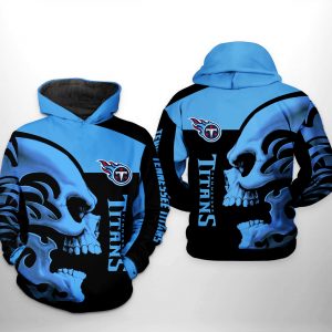 Tennessee Titans NFL Skull 3D Printed Hoodie/Zipper Hoodie