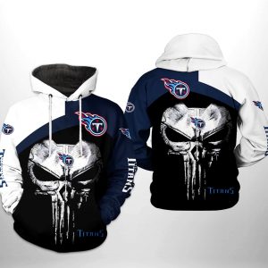 Tennessee Titans NFL Skull Punisher Team 3D Printed Hoodie/Zipper Hoodie