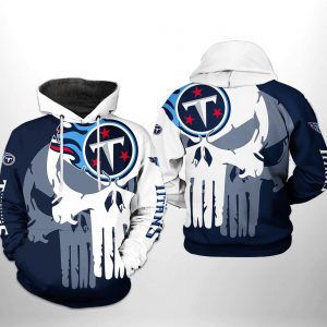 Tennessee Titans NFL Team Skull 3D Printed Hoodie/Zipper Hoodie